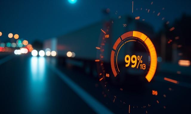 UI dashboard showing predictive ETA with high confidence score