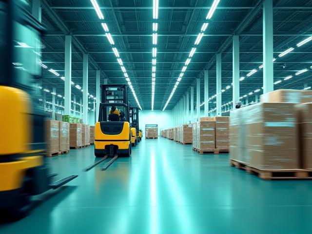 Logistics sorting facility with Meeko & Sons cargo